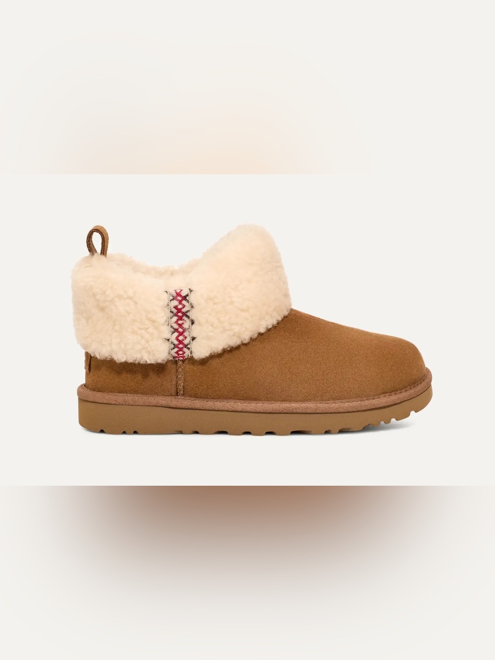 UGG Classic Ultra Mini Braid Boots — Chestnut — Size 8 - Picture 5 of 6